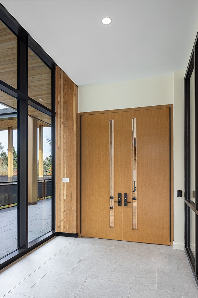 Large door with glass panel
