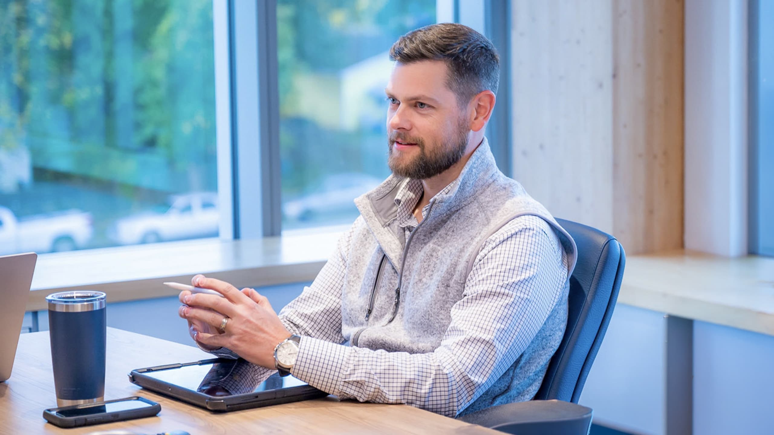 Ryan Byrd in a meeting